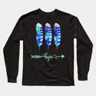 feather blue hope Long Sleeve T-Shirt